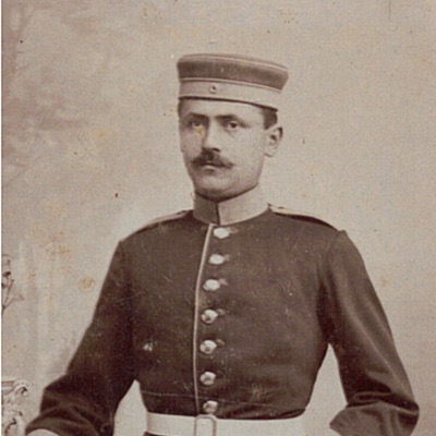 IE-CDV Soldat Allemand - Armée - Karlsruhe - Sabre - Pickelhaube - Casque à pointe - XIX - Uniforme - Dragons