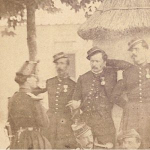 CDV Soldat Français - Armée Infanterie - Uniforme - Second Empire - Campement - 5ème Régiment de ligne - Camaraderie
