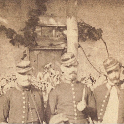 CDV Soldat Français - Armée Infanterie - Uniforme - Second Empire - Campement - 5ème Régiment de ligne - Vue de Garnison
